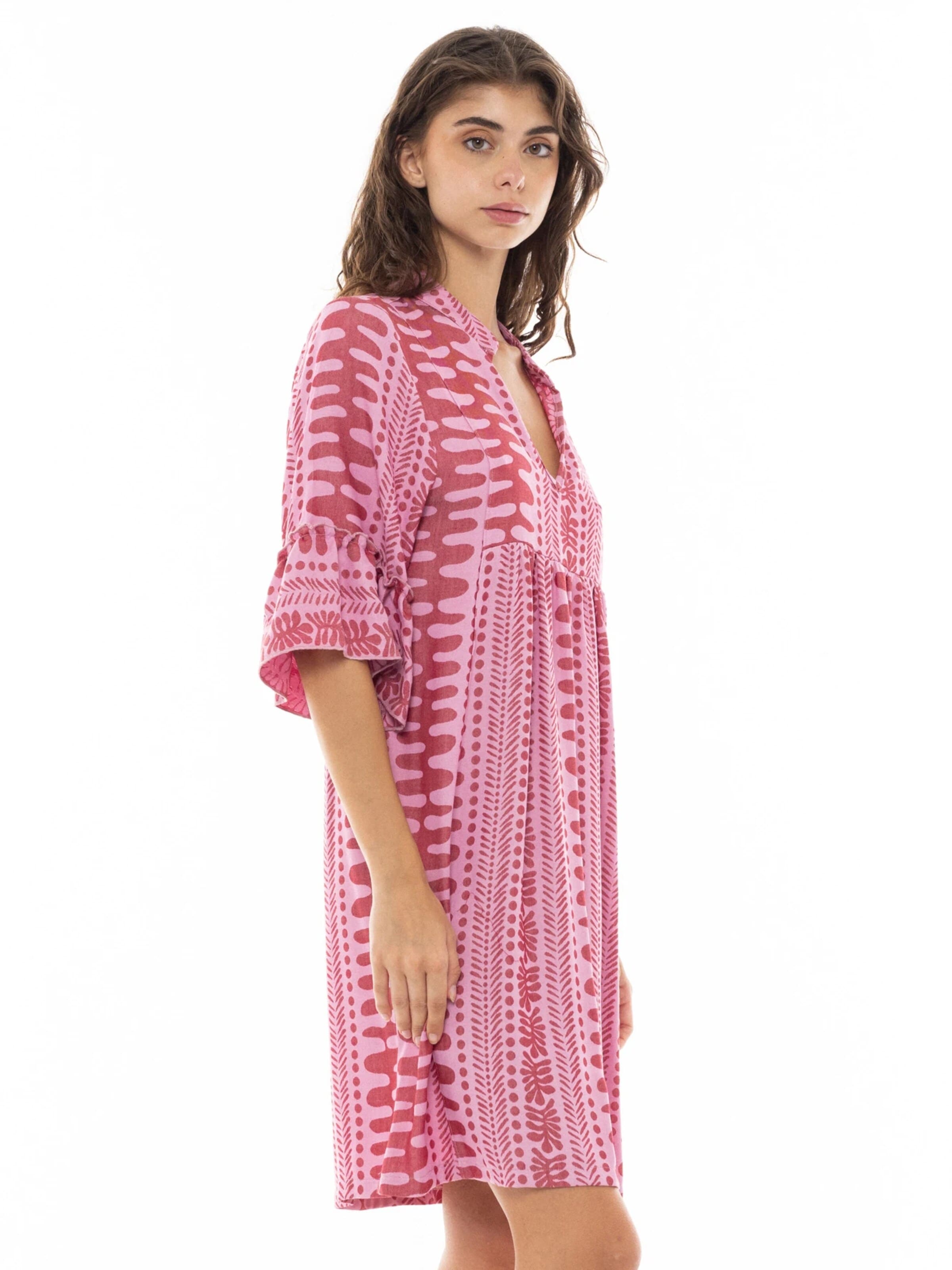 Pink Label Letní šaty 'BEACHWEAR EMBROIDERY DOT' – pink