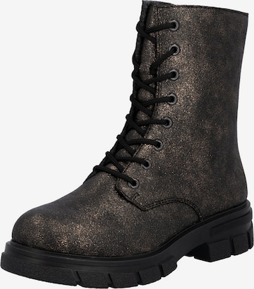 Rieker Šněrovací kozačky – bronzová: přední strana