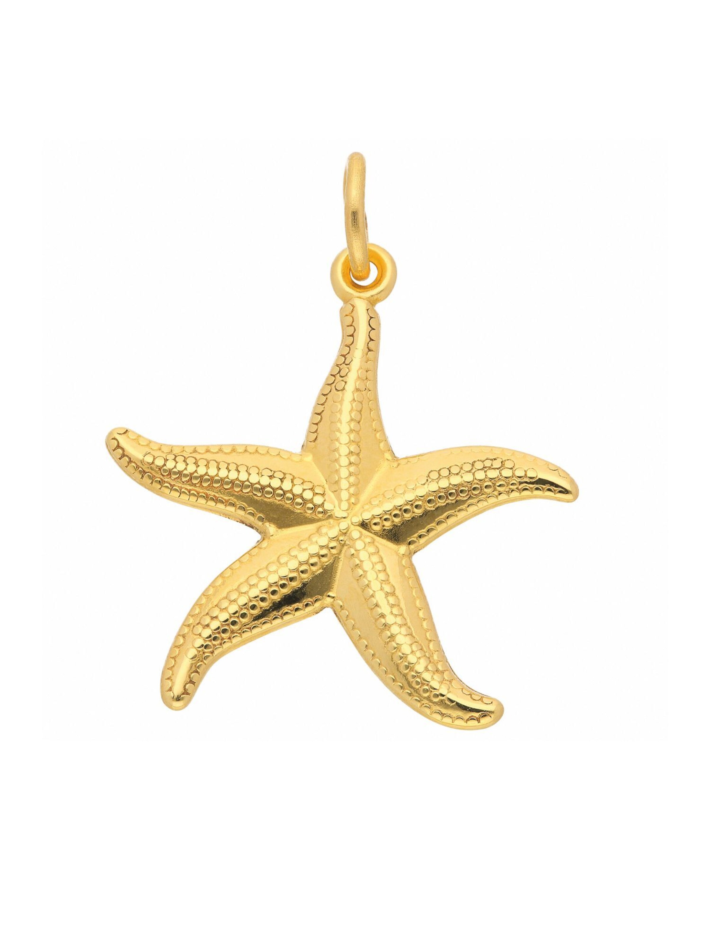 Adelia´s Anhänger 'Seestern' in Gold: Vorderseite