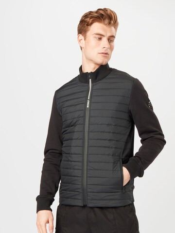 ECOALF Between-Season Jacket 'TOULOUSE' in Black: front