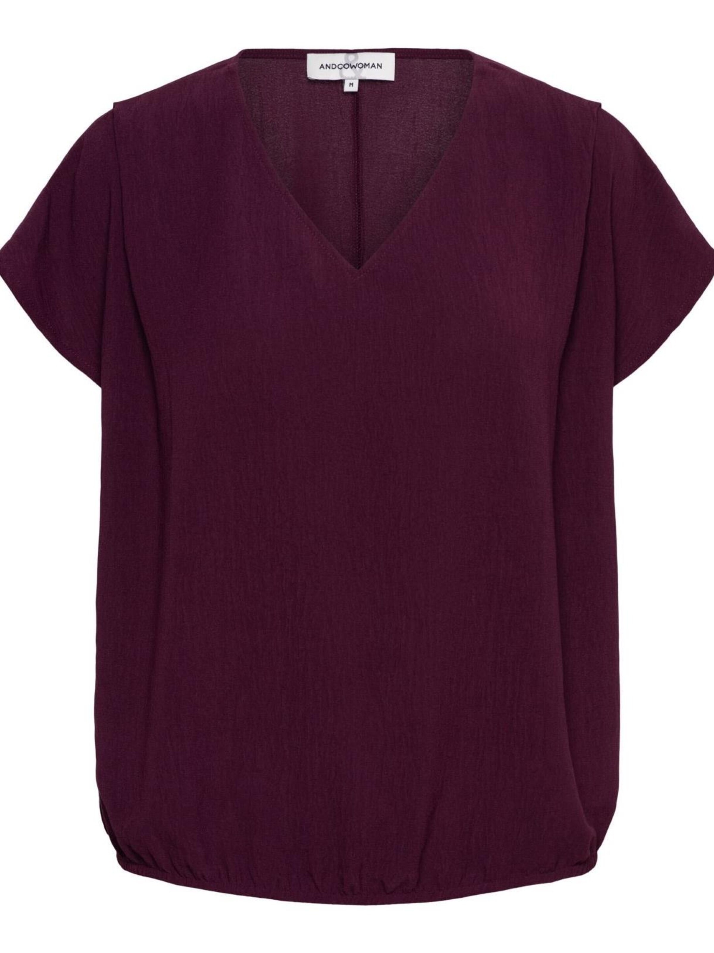 &co woman Shirt '&Co Woman Macy bordo' in Rood: voorkant