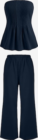 Costum cu pantaloni de la Imily Bela pe albastru: față
