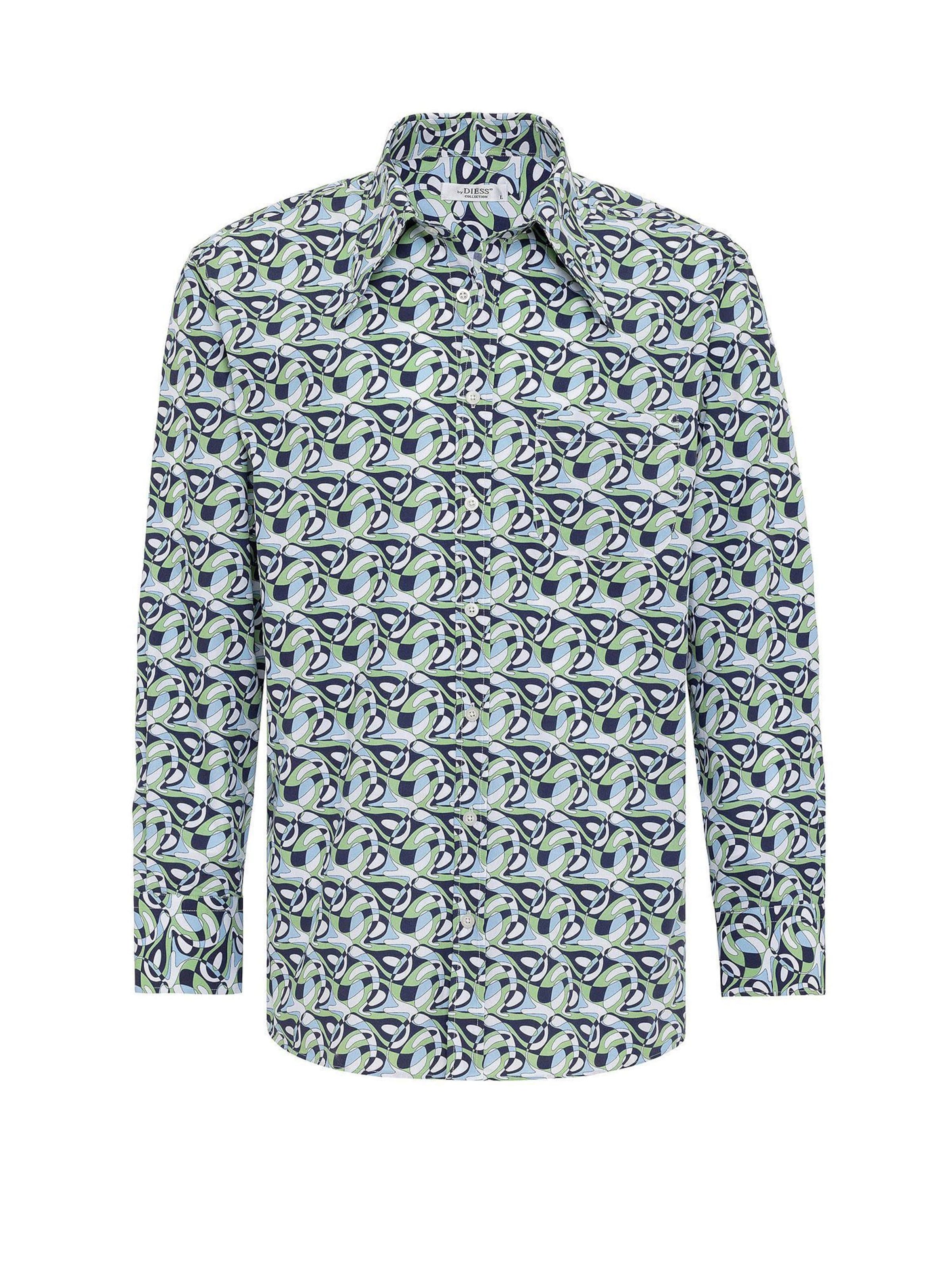 By Diess Collection Regular fit Button Up Shirt in Blue: front