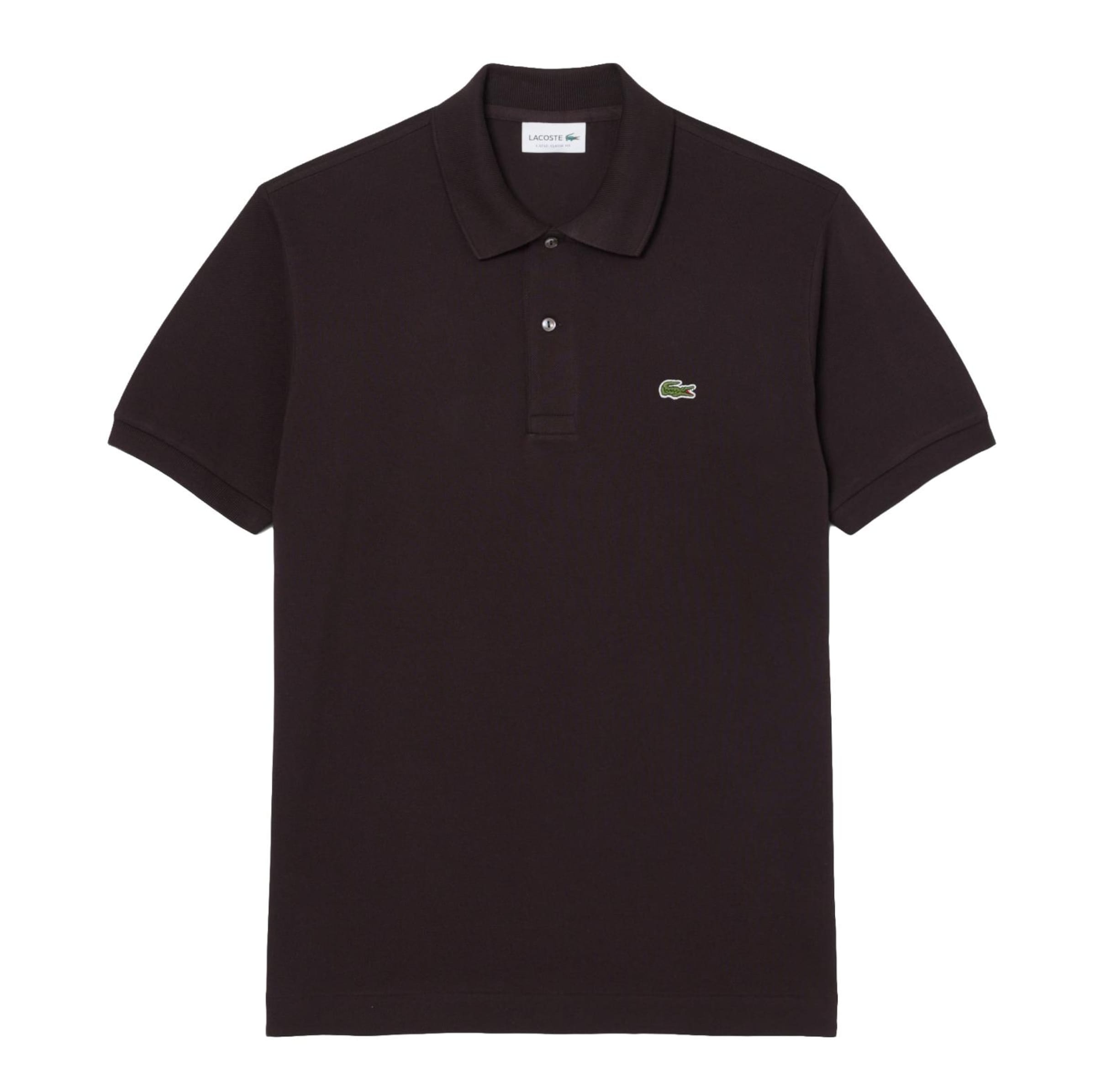 LACOSTE Shirt 'Classic Fit' in Brown: front
