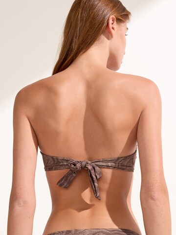 CALZEDONIA Bandeau Bikini Top in Brown