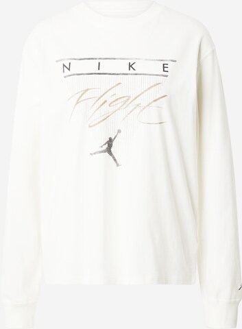 T-shirt Jordan en beige : devant