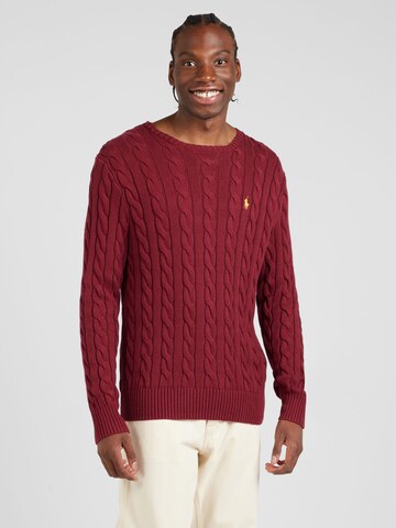 Polo Ralph Lauren Regular fit Пуловер 'Driver' в червено: отпред