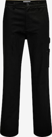 Only & Sons Trousers 'ONSEdge' in Black: front