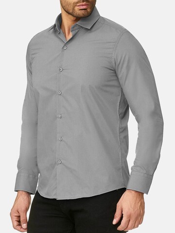 Reslad Slim fit Button Up Shirt 'RS7002' in Grey