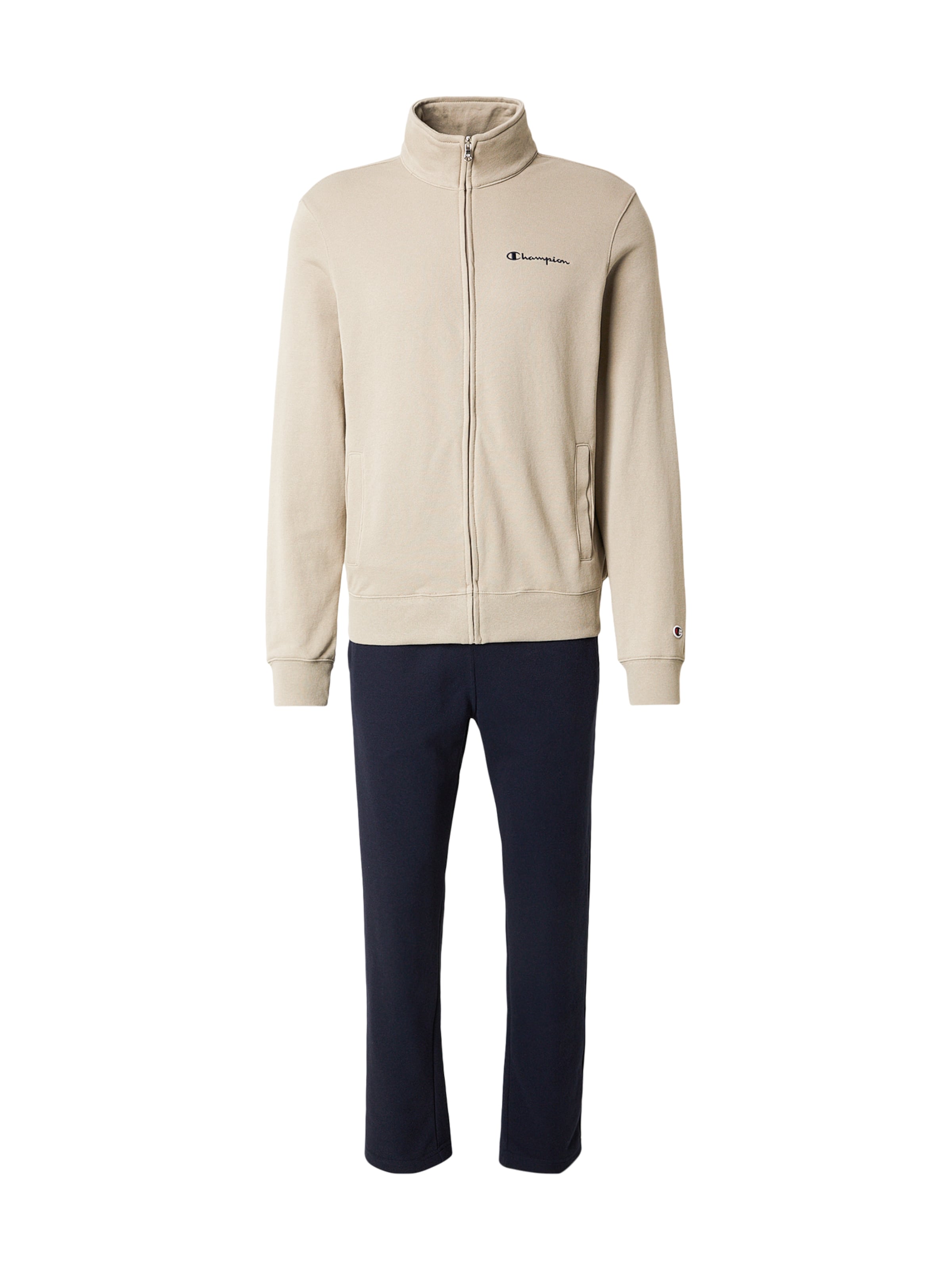Champion Authentic Athletic Apparel Joggingpak in de kleur Beige / Navy, Productweergave