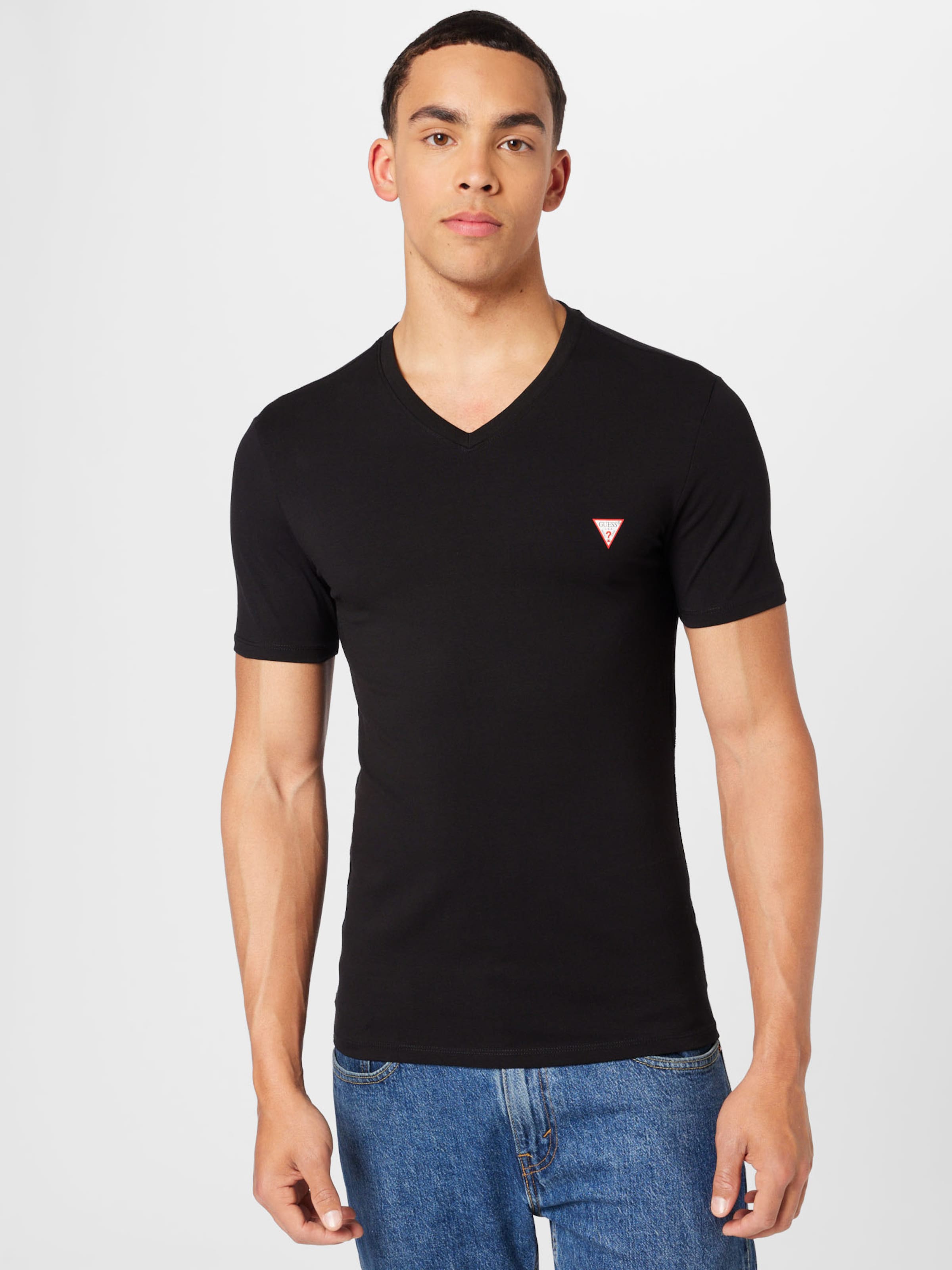 Guess men's v neck top t shirts