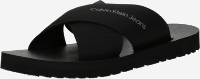 Calvin Klein Jeans Ādas čības, krāsa - melns / balts, Preces skats