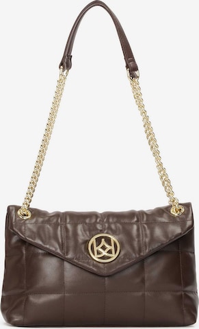 Kazar Shoulder Bag in Brown: front