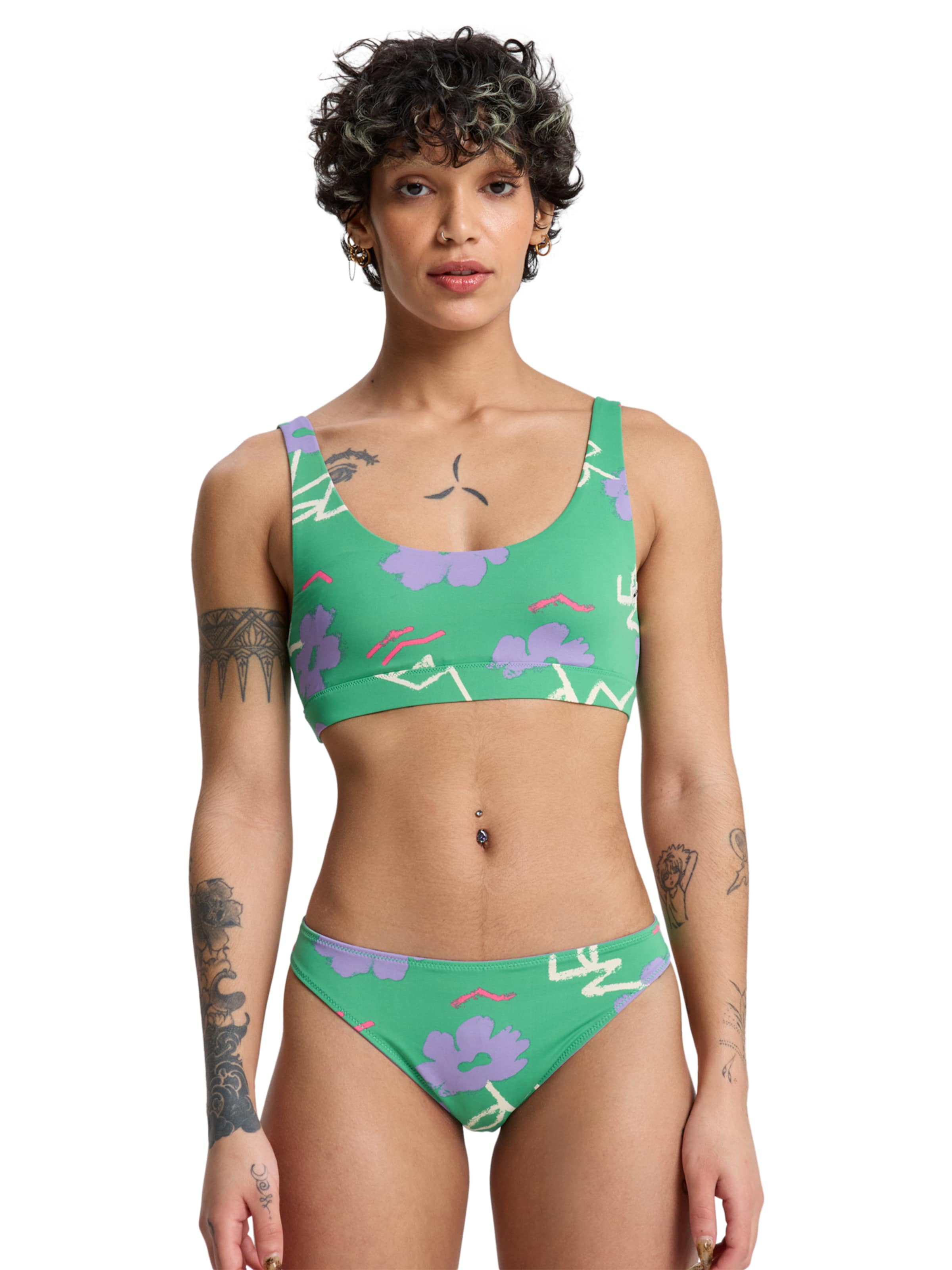 QUIKSILVER Bikinihose 'Riva' in Grün: Vorderseite