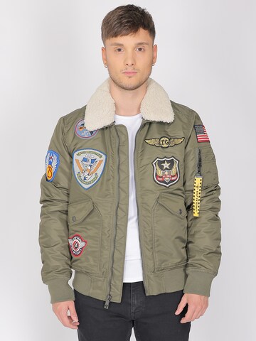 TOP GUN Between-Season Jacket 'TG23005' in Green: front