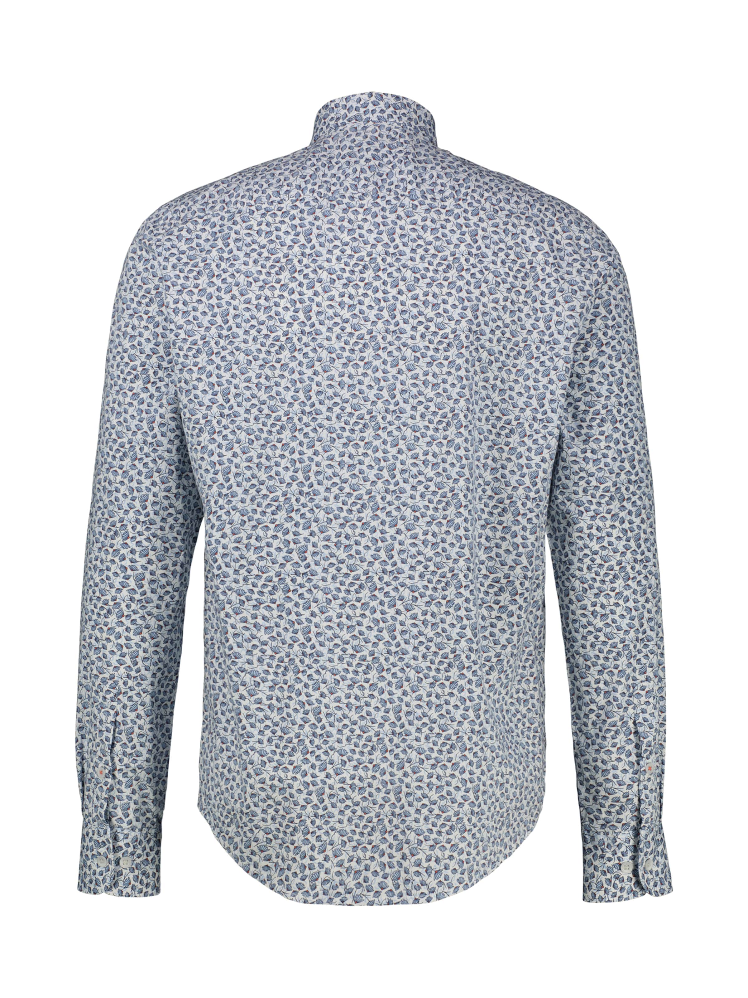 LERROS Regular Fit Langarmhemd mit trendigem Printmuster in Weiß