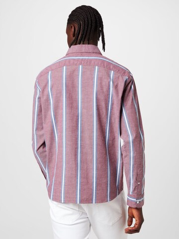 HOLLISTER Regular fit Button Up Shirt 'WEBEX' in Red