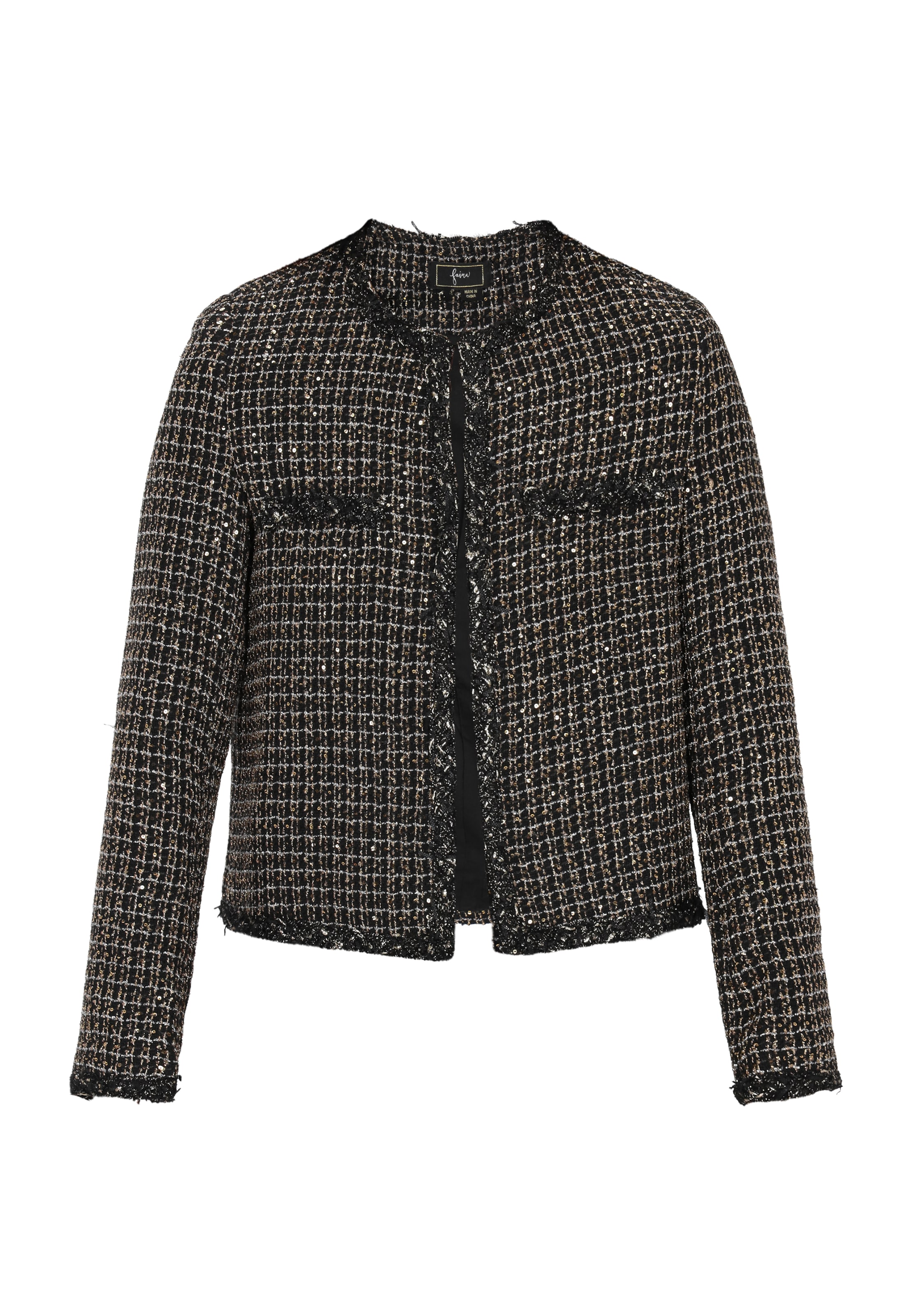 faina Tussenjas in de kleur Goud / Zwart, Productweergave