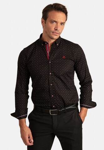 Sir Raymond Tailor Regular Fit Hemd 'Risor' in Schwarz