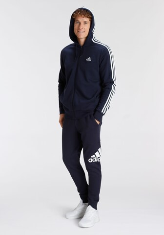 mėlyna ADIDAS SPORTSWEAR Sportinis džemperis 'Essentials French Terry 3-Stripes '