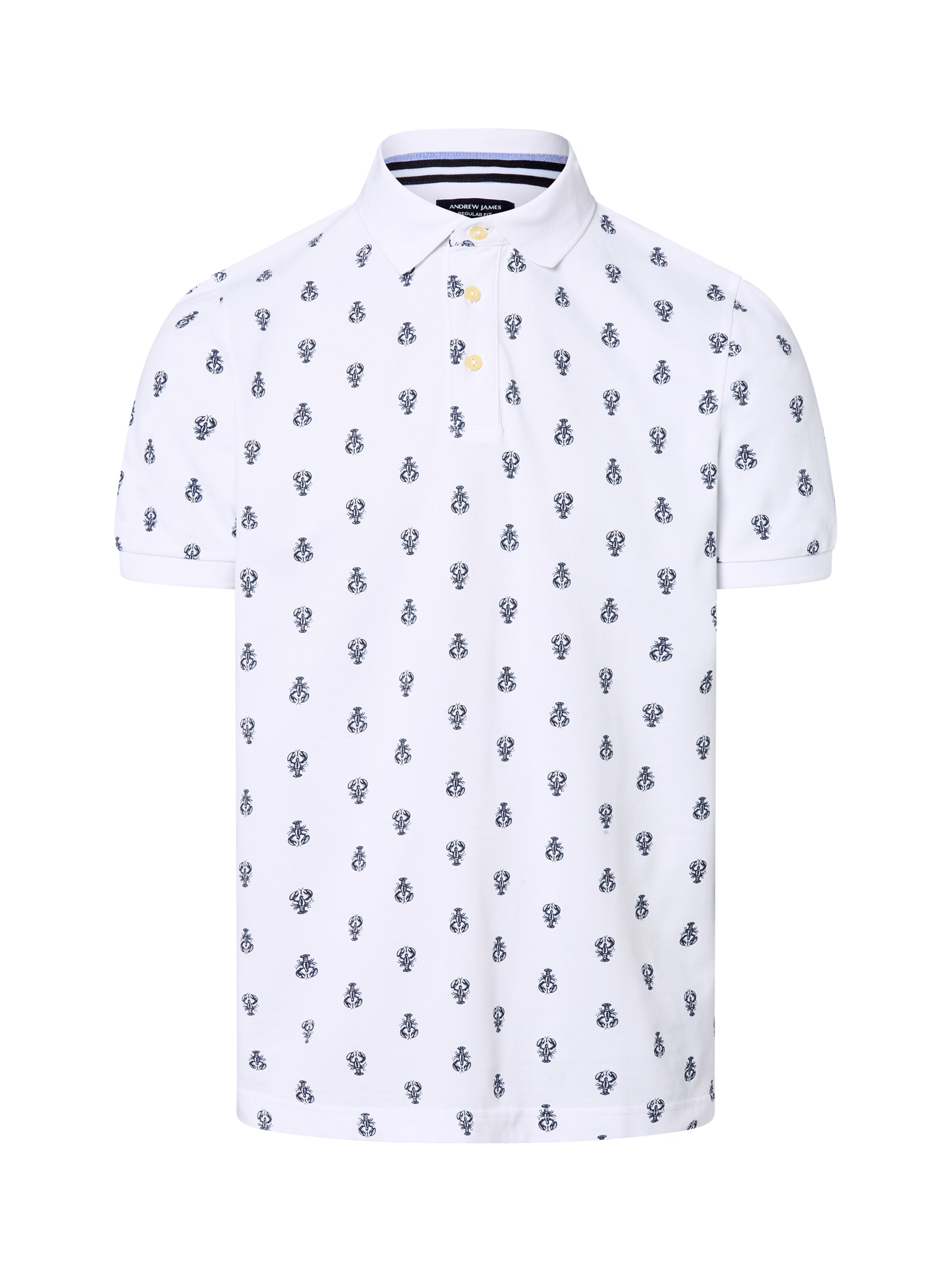 Andrew James Poloshirt in Weiß: Vorderseite