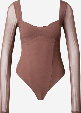 Abercrombie & Fitch Blouse Bodysuit in Brown: front