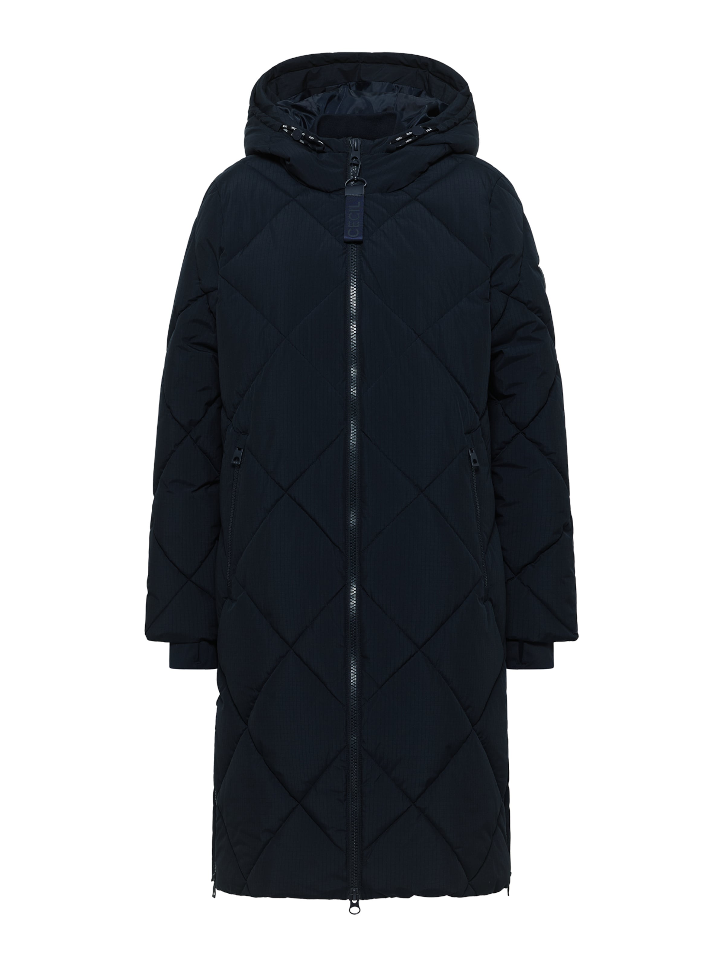 CECIL Between-Seasons Coat in Blue: front