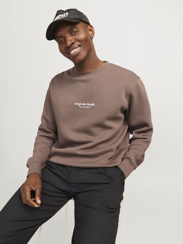 JACK & JONES Sweatshirt 'JORVesterbro' in Brown