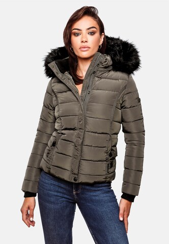 NAVAHOO Winter jacket 'Miamor' in Grey: front