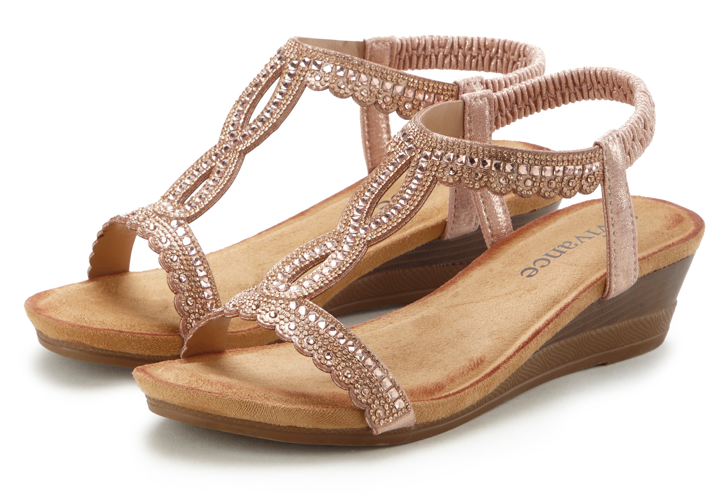 VIVANCE Sandals in Gold