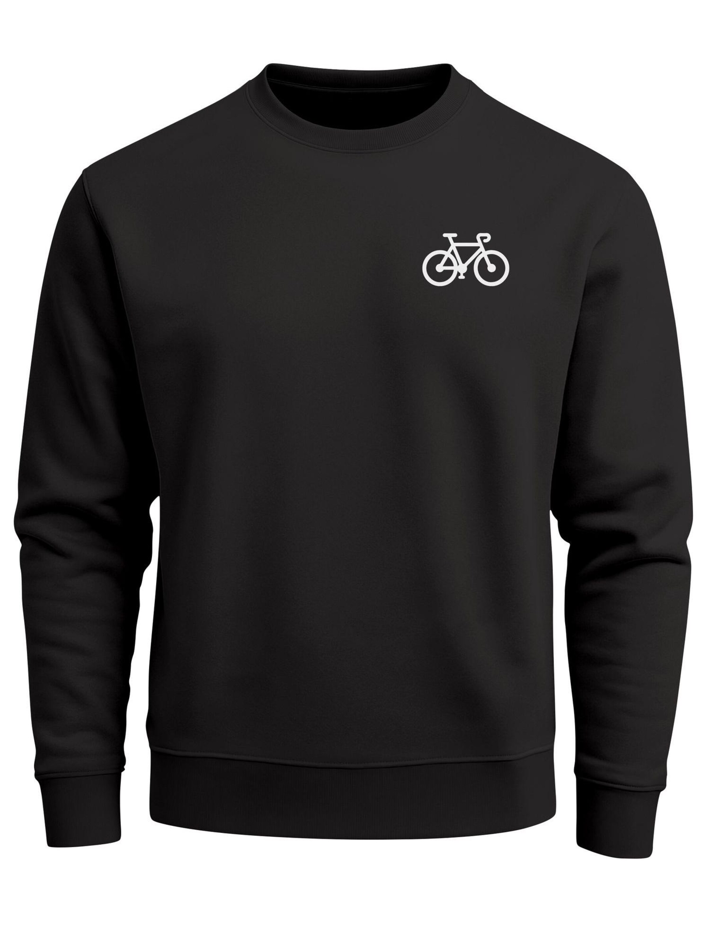 Neverless Sweatshirt 'Fahrrad' in Black: front