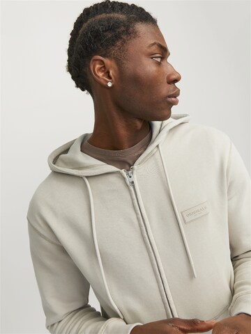 JACK & JONES Sweatjacke in Beige