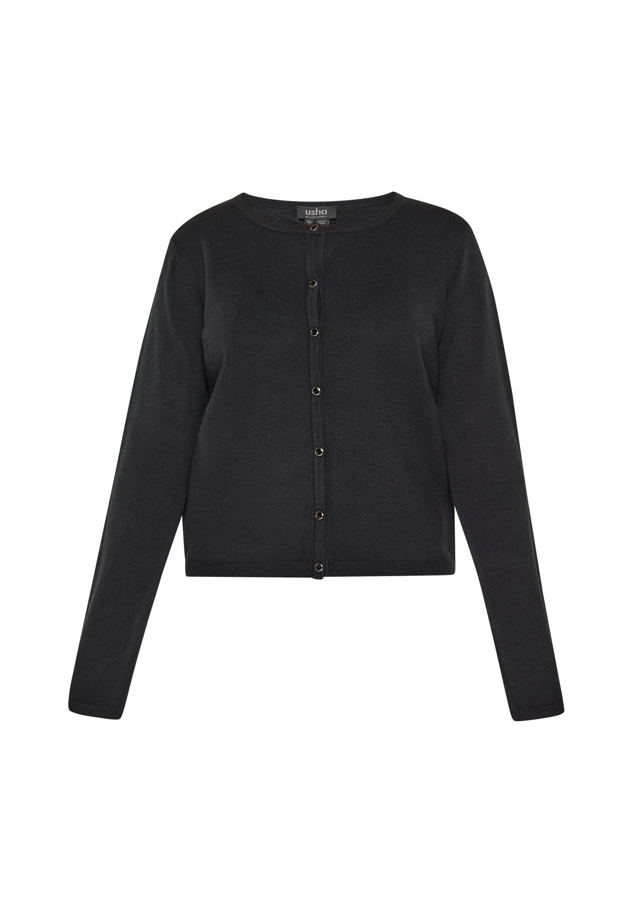 usha BLACK LABELKardigan - crna boja: prednji dio