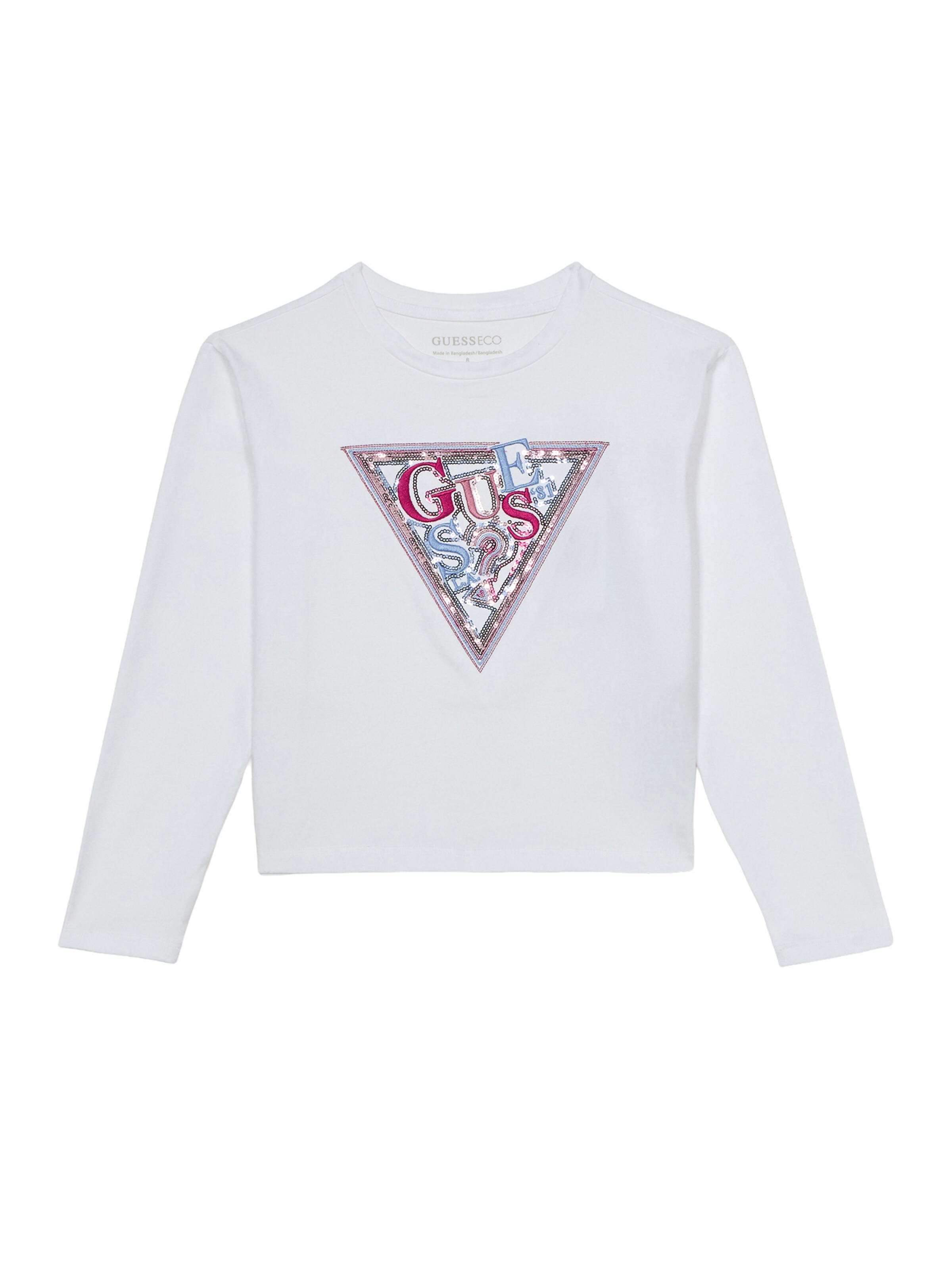Tricou de la GUESS pe alb: față