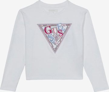 Tricou de la GUESS pe alb: față