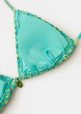 MANGO TEEN Triangle Bikini in Green