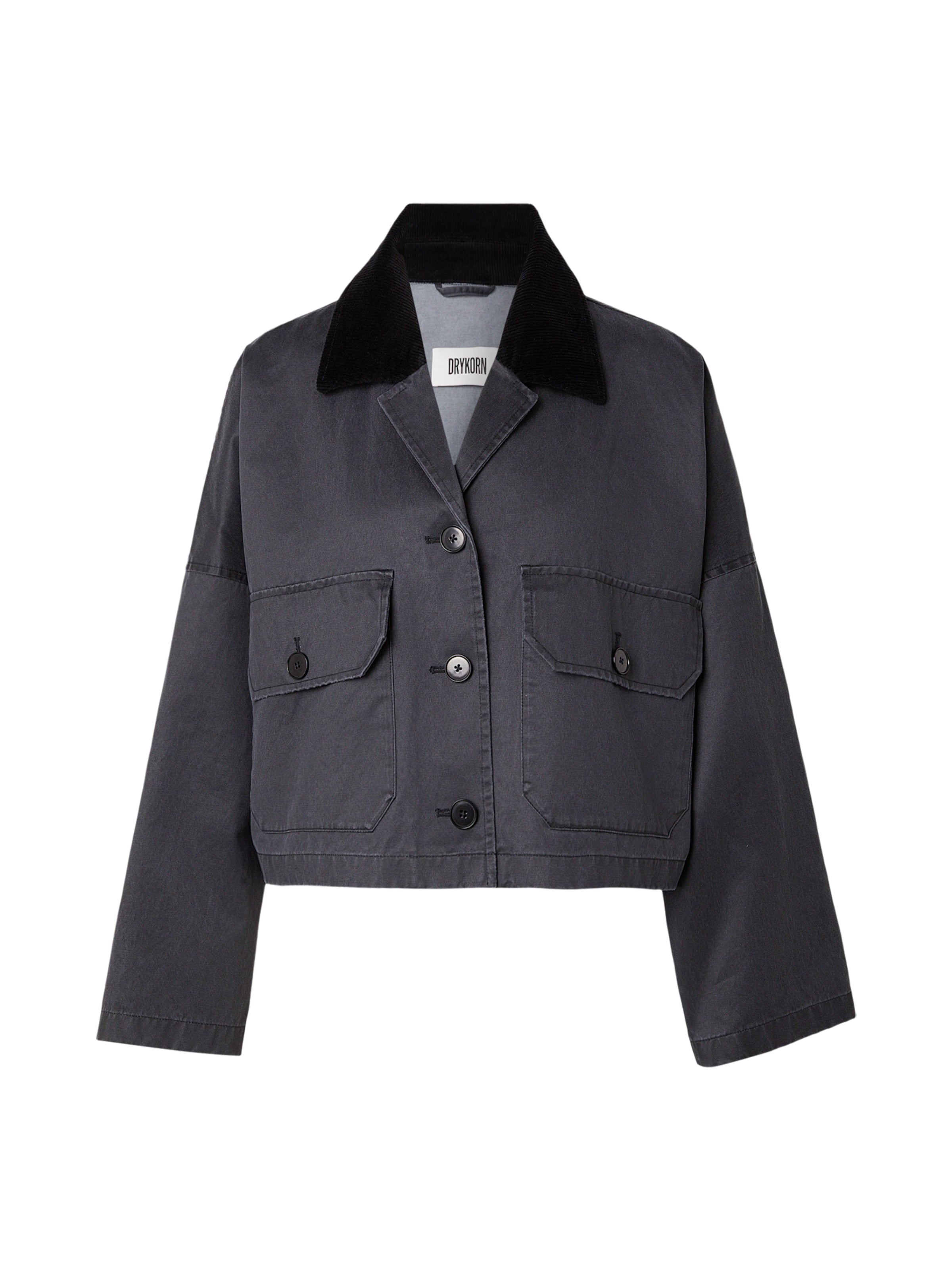 DRYKORN Tussenjas 'MARSTOW' in de kleur Smoky blue / Zwart, Productweergave