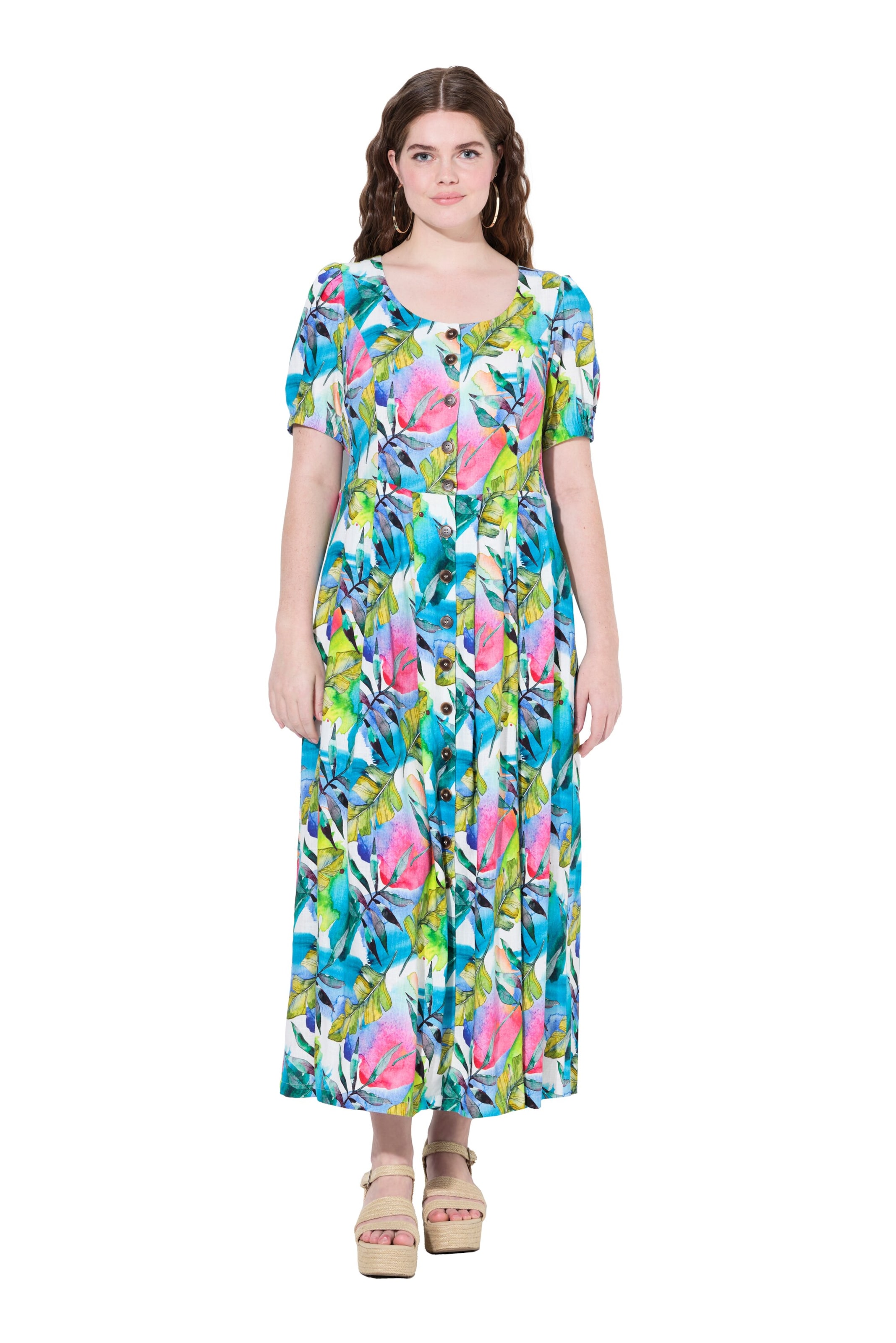 Ulla Popken Blousejurk in Blauw: voorkant