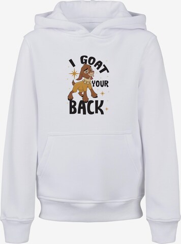 ABSOLUTE CULT Sweatshirt 'Wish - I Goat Your Back' in Weiß: predná strana