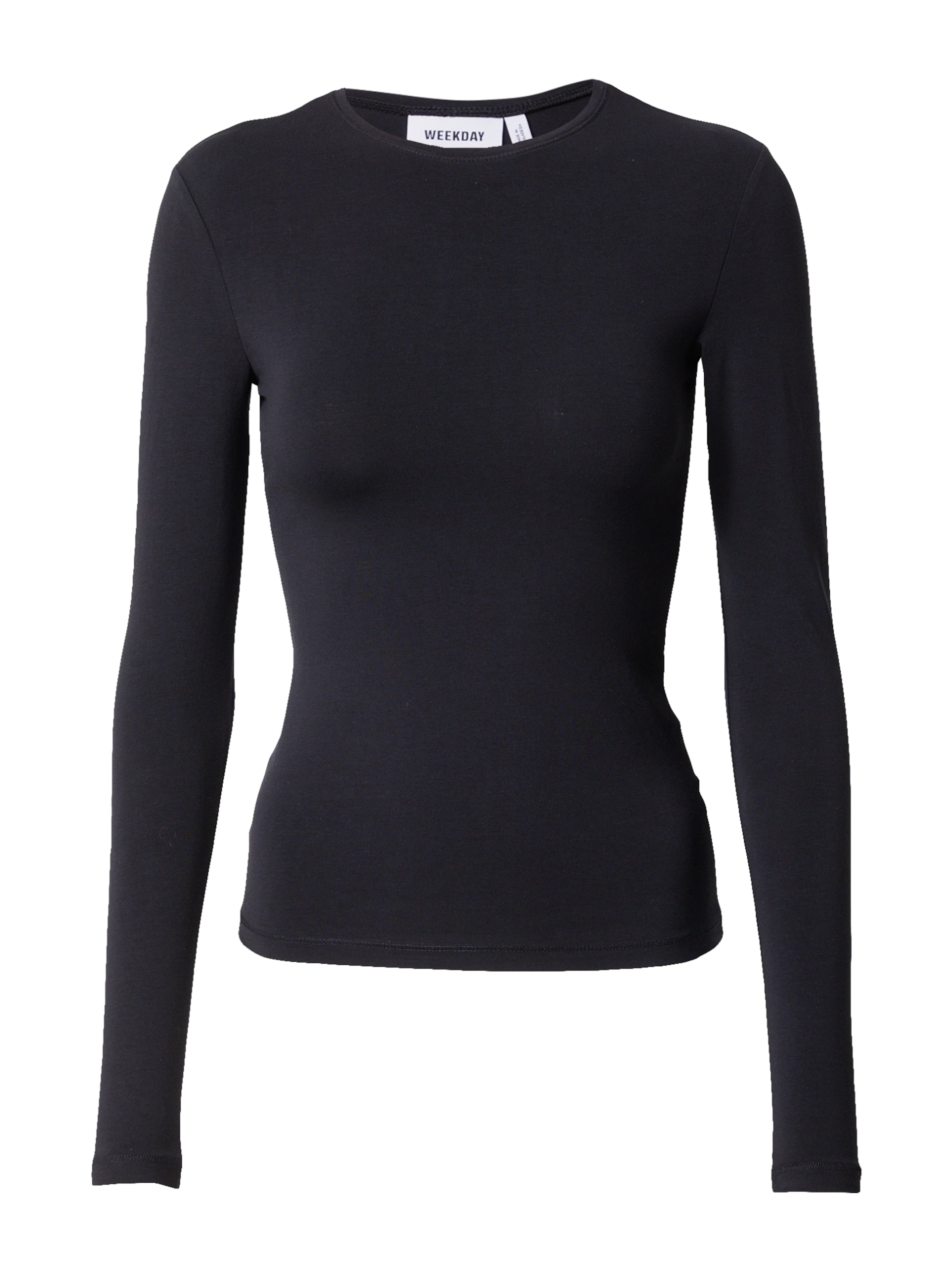 T-shirt WEEKDAY en noir : devant