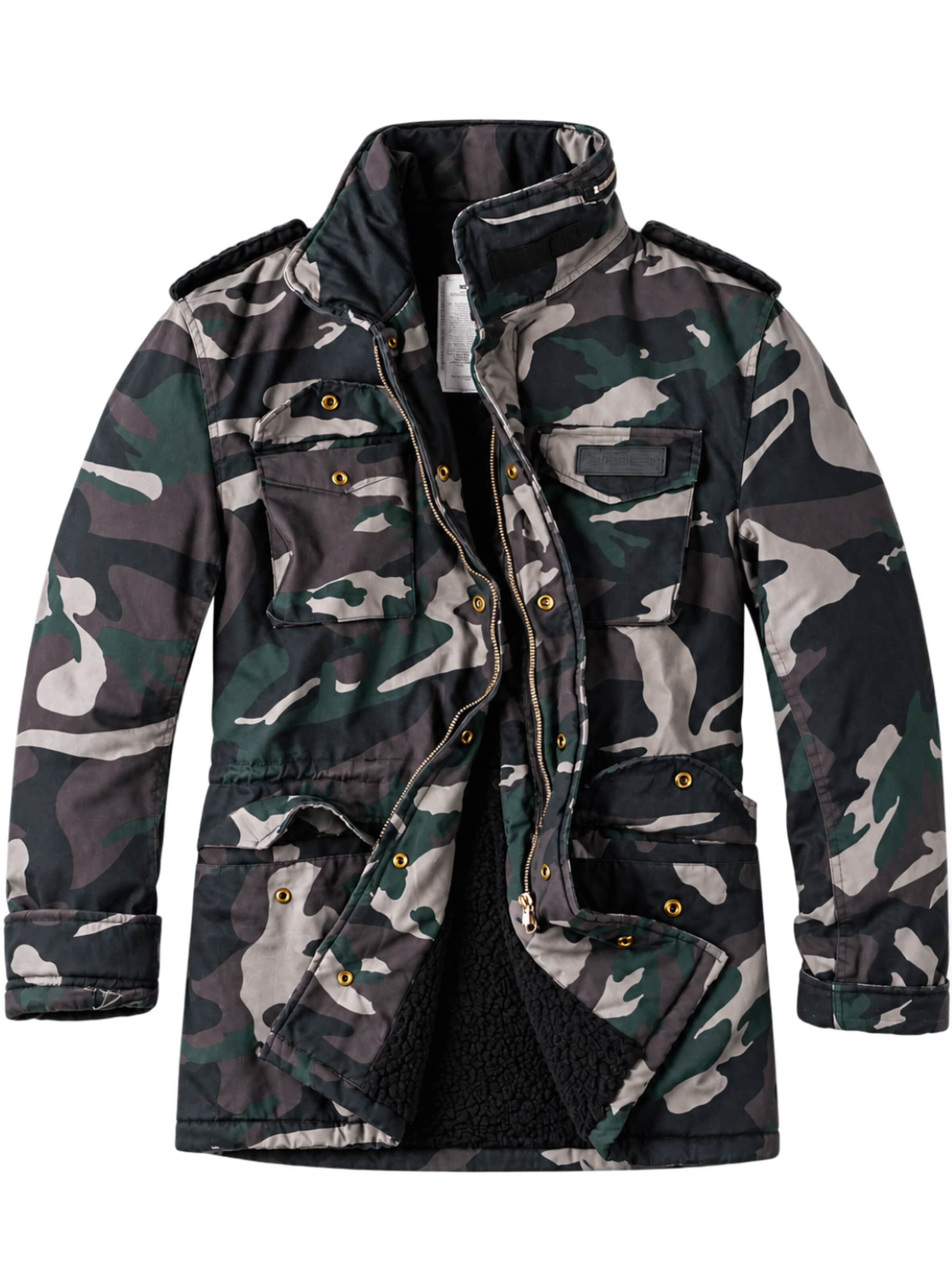 FALKENSTEJN Between-seasons parka 'Surplus Parka' in Black: front