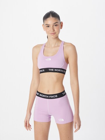 THE NORTH FACE Bustier Sports-BH i lilla: forside