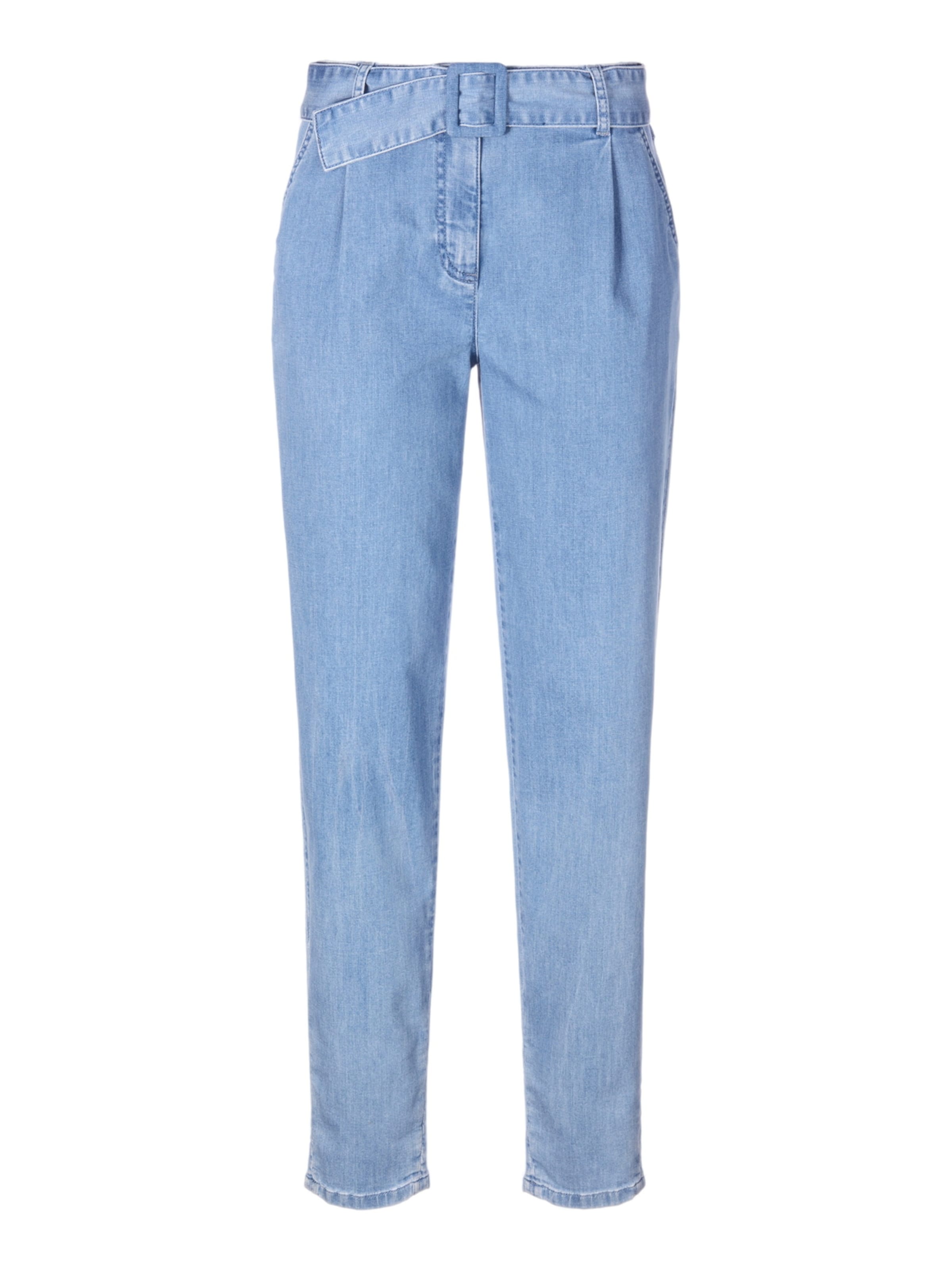 MADELEINE Tapered Jeans in Blauw: voorkant
