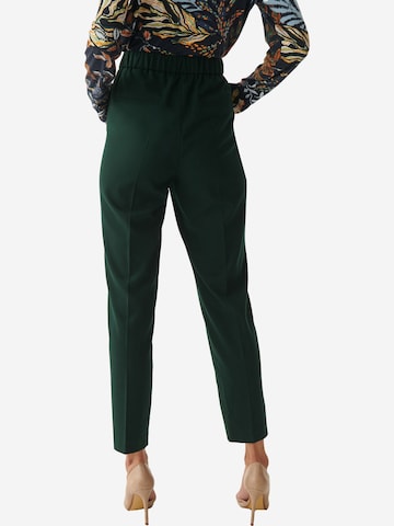 TATUUM Regular Pleated Pants 'LUNO' in Green