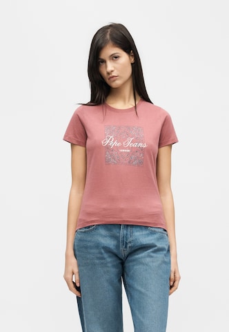 Pepe Jeans Футболка 'BANDANA' в Ярко-розовый: спереди