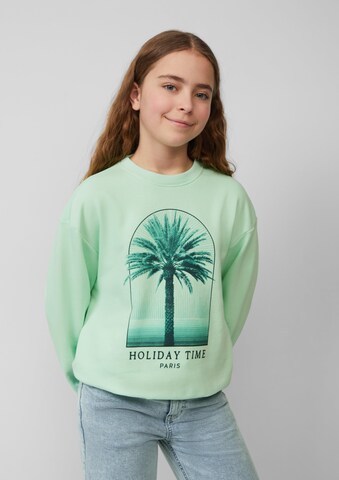 s.Oliver Sweatshirt in Groen: voorkant