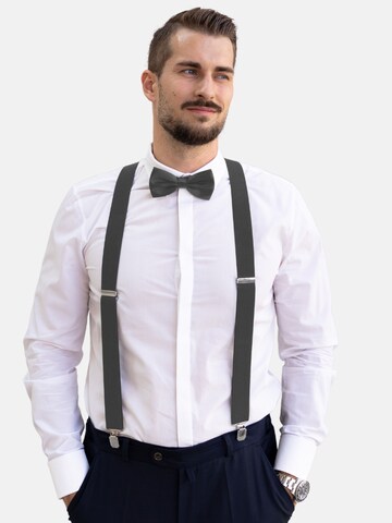 Massi Morino Suspenders in Grey: front
