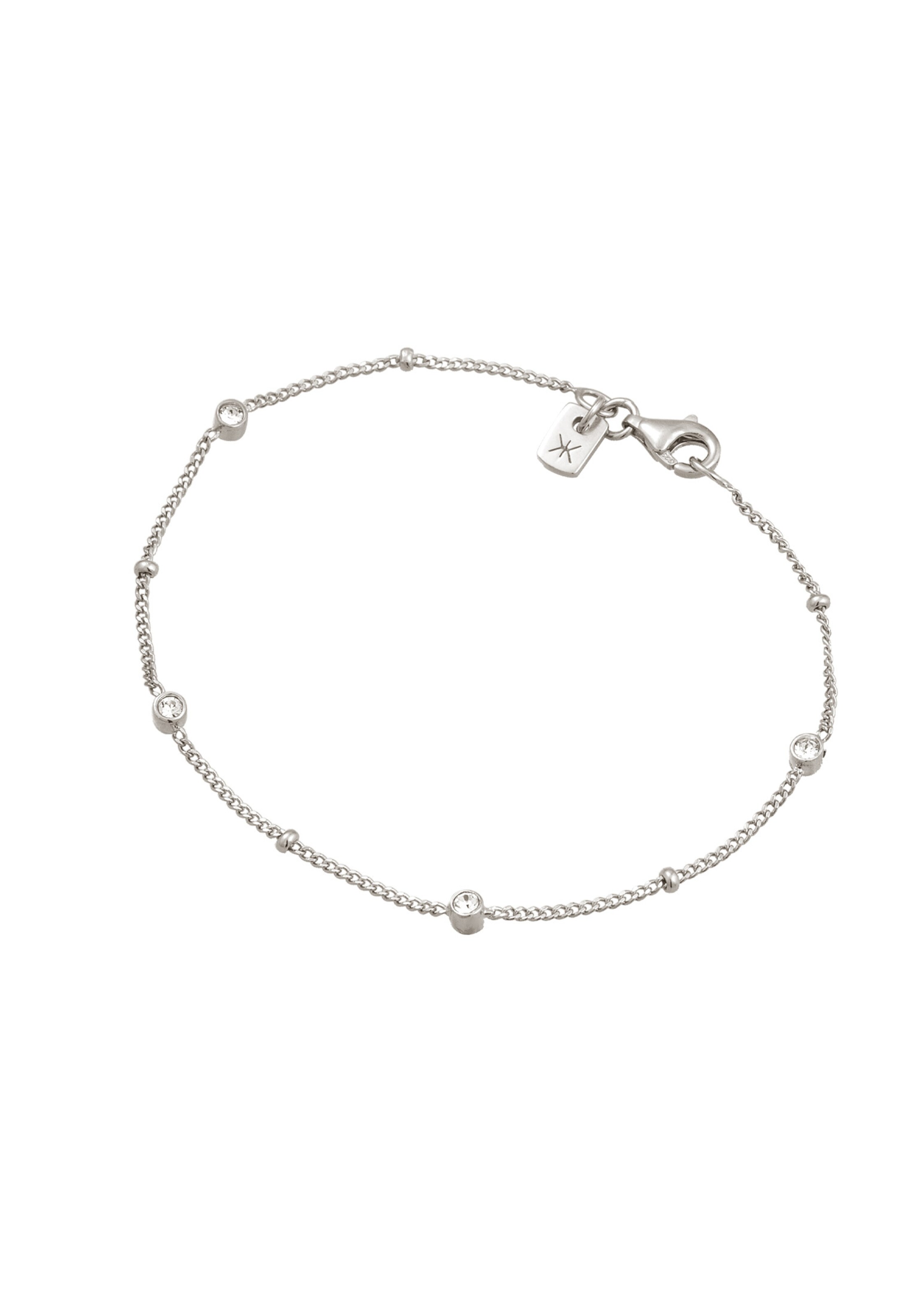 KUZZOI Armband 'Solitär' in Zilver