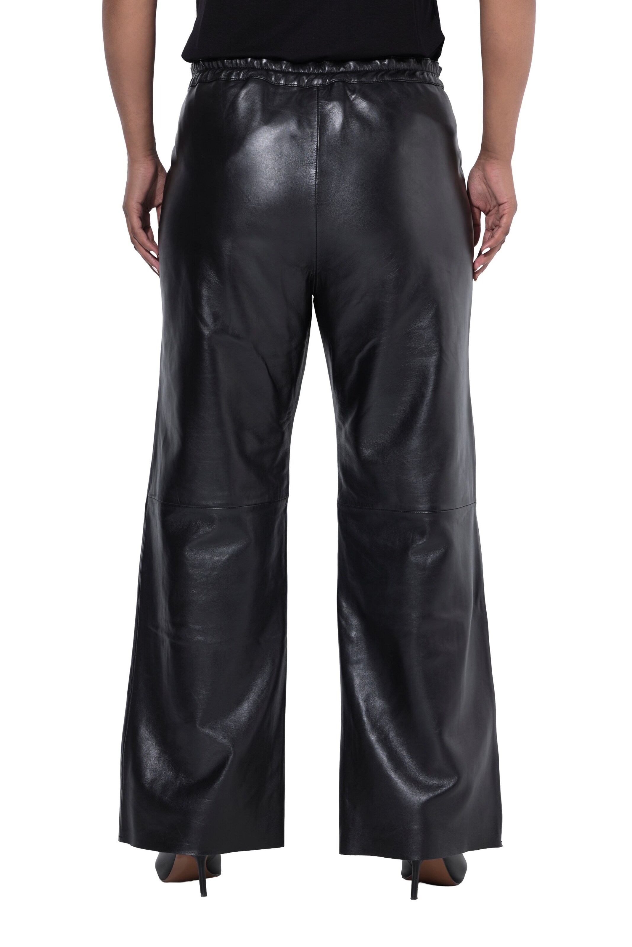 Ulla Popken Wide leg Broek in Zwart