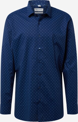 OLYMP - Ajuste regular Camisa en azul: frente